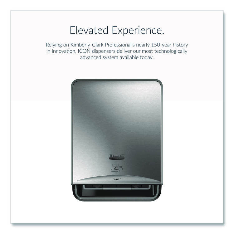 KIMBERLY CLARK ICON Automatic Roll Towel Recessed Dispenser Housing, Narrow without Trim Panel, Stainless Steel (KCC53697)