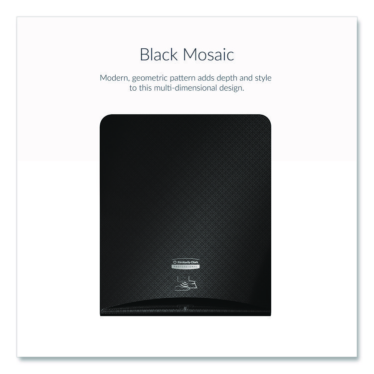 KIMBERLY CLARK ICON Faceplate for Automatic Roll Towel Dispenser, 18.12 x 15.62 x 12.87, Black Mosaic (KCC58780)