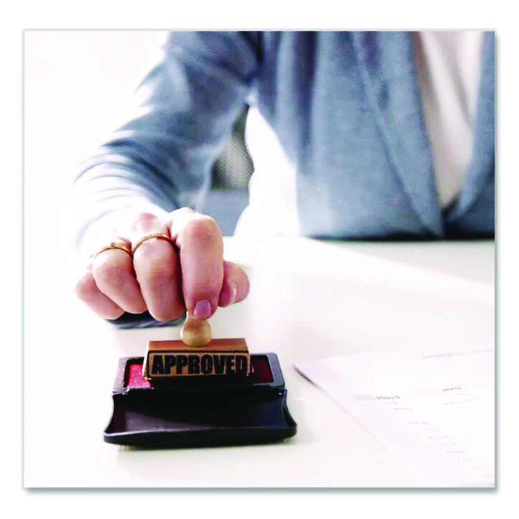 CONSOLIDATED STAMP 2000 PLUS One-Color Felt Stamp Pad, #1, 4.25" x 2.75", Red (CSC090410)