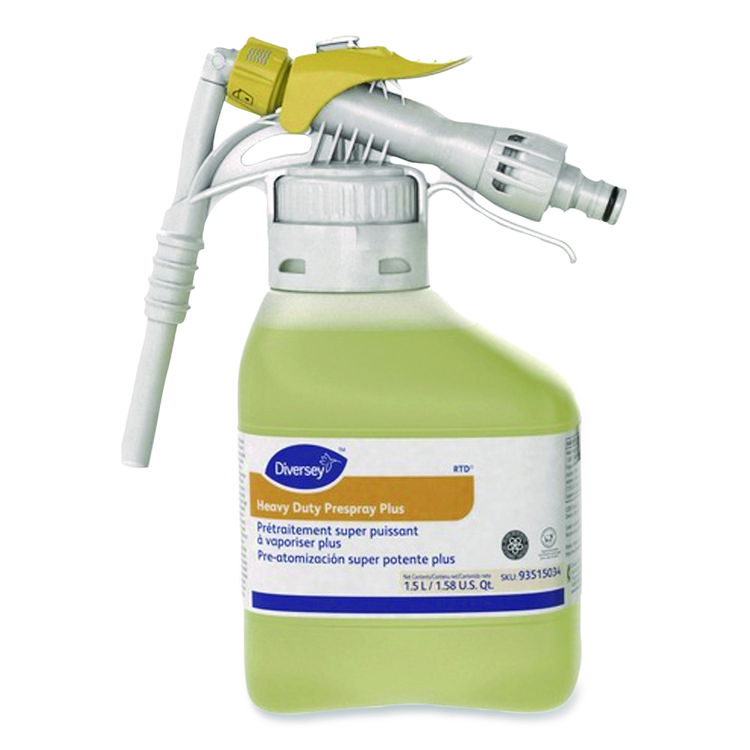 DIVERSEY Floor Care Heavy Duty Pre-Spray Plus, RTD, Fruity Fresh Scent, 1.5 L Bottle, 2/Carton (DVS93515034)