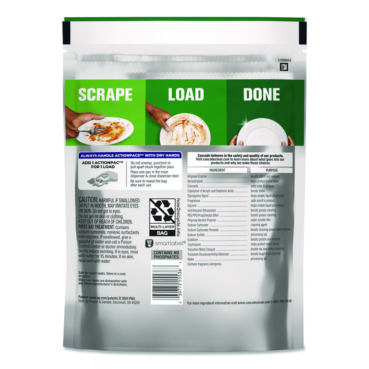 PROCTER & GAMBLE Platinum ActionPacs, Fresh Scent, 14 oz Pack, 26 Pods/Pack, 4 Packs/Carton (PGC15536)