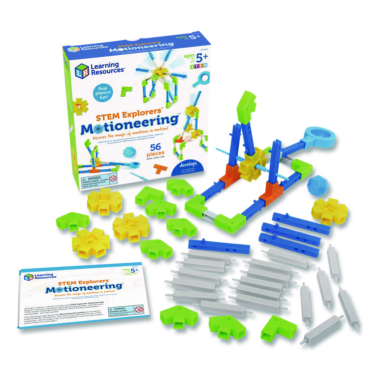 LEARNING RESOURCES STEM Explorers Motioneering, Grades K to 2, 56 Pieces (LRNLER9308)