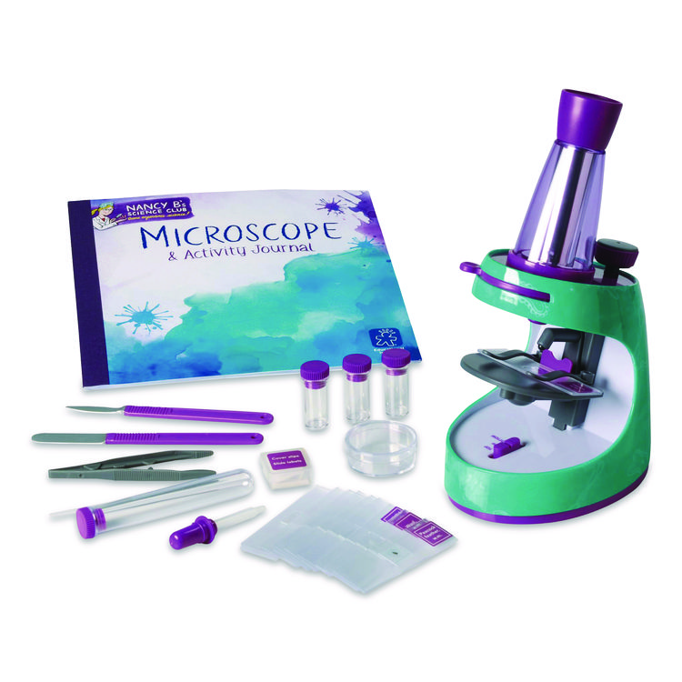 EDUCATIONAL INSIGHTS, Nancy B's Science Club Microscope and Activity Journal, Ages 8 and Up, 30x to 400x Magnification, 8.7 x 9.2 x 4.3, Blue (EII5350)
