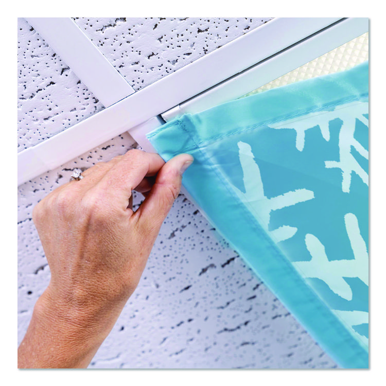 EDUCATIONAL INSIGHTS, Fluorescent Light Filter Covers, Rectangular, Seasonal Designs, Blue, 3 Covers (EII1233)