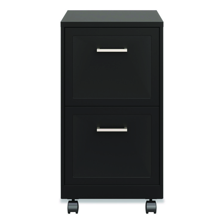 ALERA Two-Drawer Mobile Vertical File, 2 Letter-Size File Drawers, 14.25 x 18 x 26.7, Black (ALEHSVF1824BL)