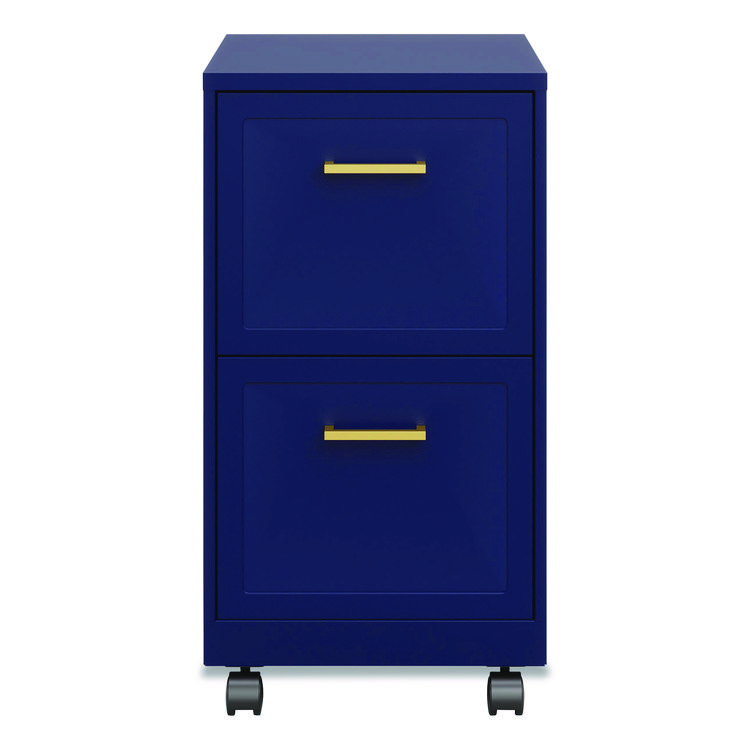 ALERA Two-Drawer Mobile Vertical File, 2 Letter-Size File Drawers, 14.25 x 18 x 26.7, Navy (ALEHSVF1824NY)