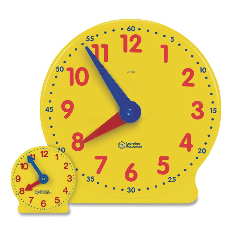 LEARNING RESOURCES Classroom Clock Kit, Grades K to 2, 25 Pieces (LRNLER2102)