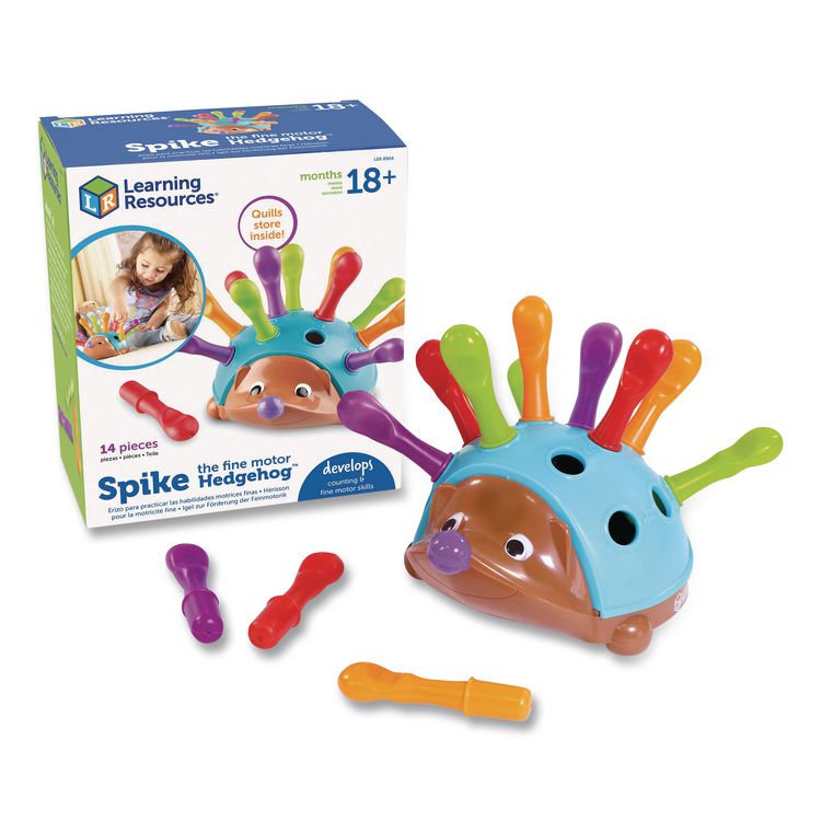 LEARNING RESOURCES Spike the Fine Motor Hedgehog, Pre-K, 14 Pieces (LRNLER8904)