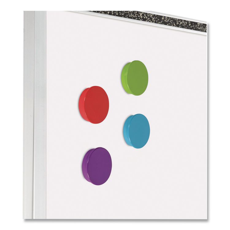 LEARNING RESOURCES Super Strong Magnets, Small, 1.5" Diameter, Assorted Colors, 4 Pieces (LRNLER2689)