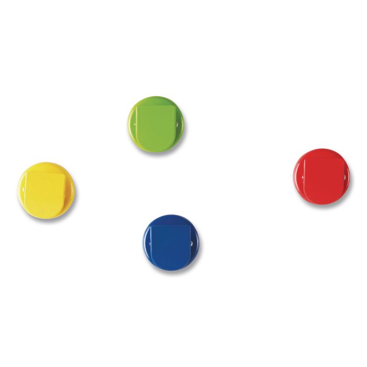 LEARNING RESOURCES Super Strong Magntic Clips, Small, 1.5" Diameter, Assorted Colors, 4 Pieces (LRNLER2692)