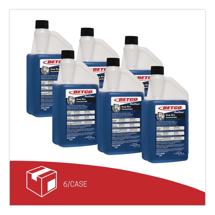 BETCO CORPORATION Deep Blue Glass and Surface Cleaner, 32 oz Bottle, 6/Carton (BET1814800)