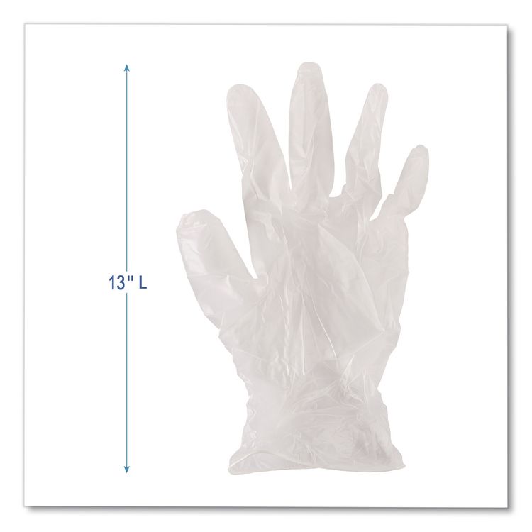 BOARDWALK General Purpose Vinyl Gloves, Powder-Free, XX-Large, 2.6 mil Thick, 9.5" Long, Clear, 100/Box (BWK365XXLBX)