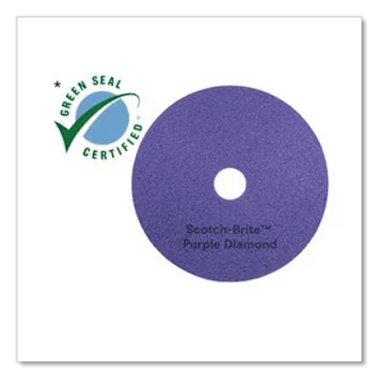 3M/COMMERCIAL TAPE DIV. Clean and Shine Pad, 13" Diameter, Brown/Yellow, 5/Carton (MMM09549)