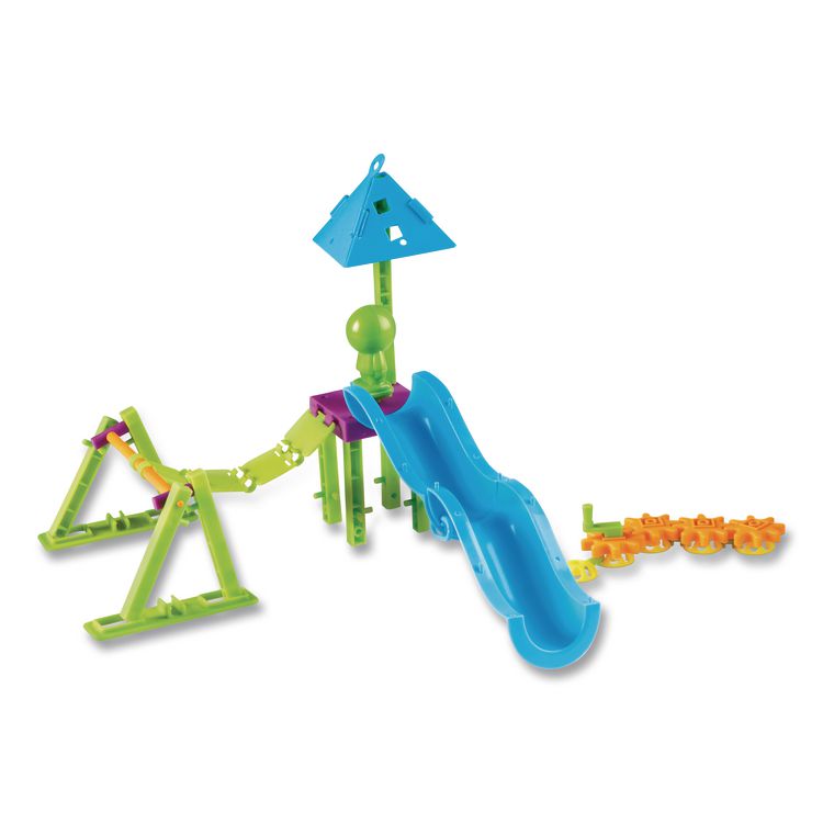 LEARNING RESOURCES Playground Engineering and Design Building Set, Grades Pre-K to 1, 104 Pieces (LRNLER2842)