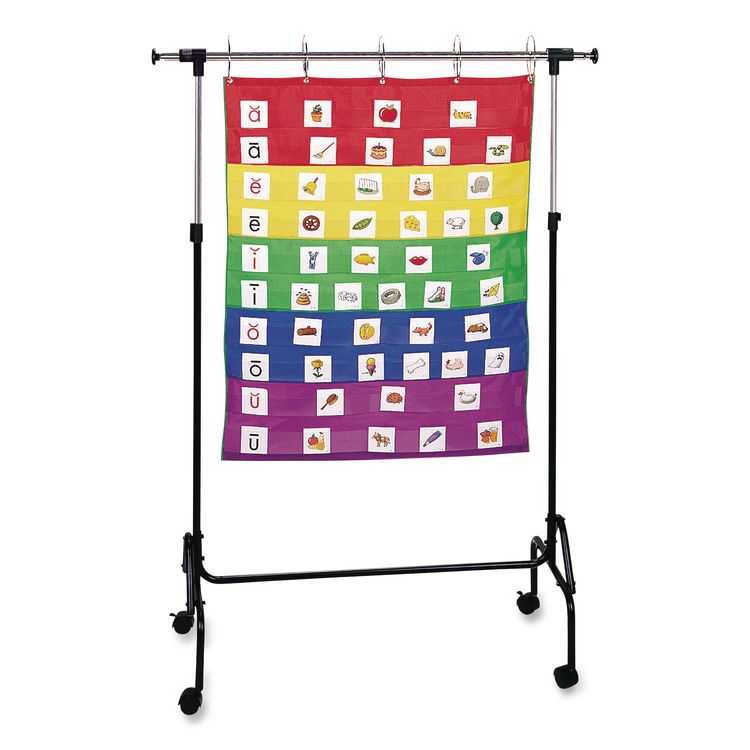 LEARNING RESOURCES Adjustable Chart Stand, 35" to 74" w x 50" to 80" h, Black (LRNLER2196)