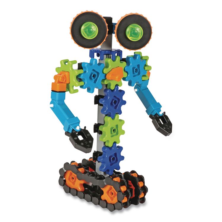 LEARNING RESOURCES Gears! Gears! Gears! Robots in Motion Building Set, Grades K to 5, 116 Pieces (LRNLER9228)