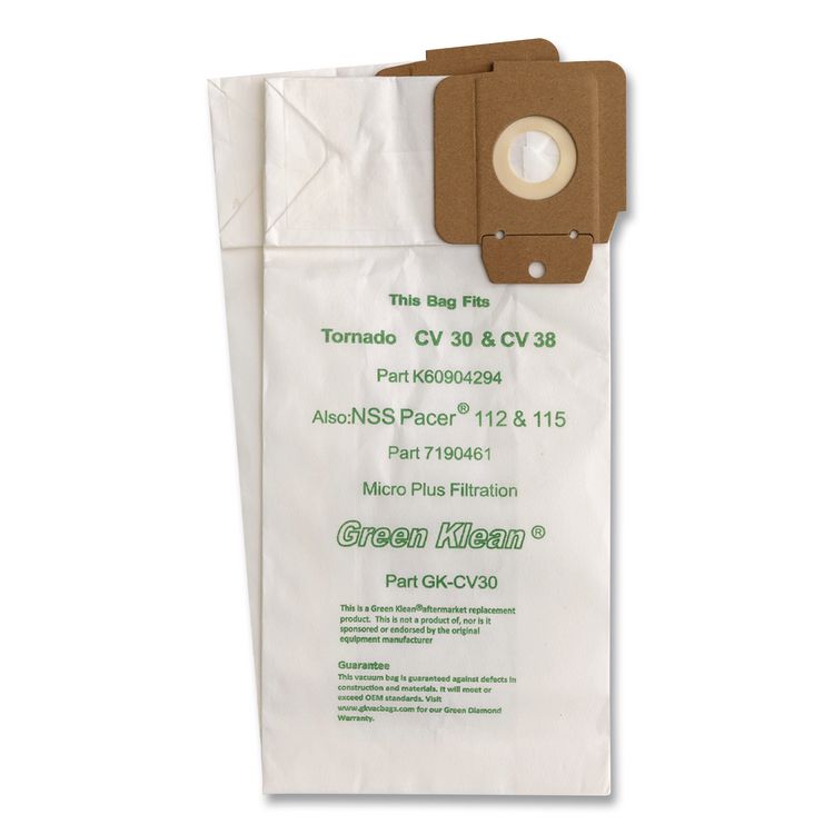 GREEN KLEAN GK-CV30 Replacement Bag, 10 Bags/Pack, 10 Packs/Carton (GRKGKCV30)
