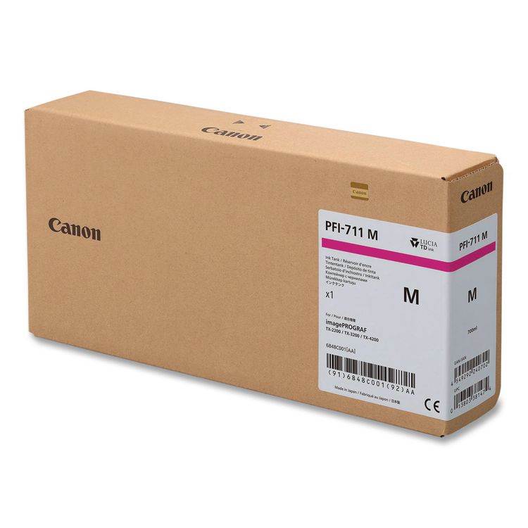 CANON COMPUTER SYSTEMS CCSI 6848C001 (PFI-711) Lucia TD Ink, 700 mL, Magenta (CNM6848C001)