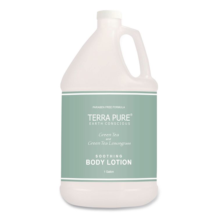 DIVERSIFIED HOSPITALITY SOLUTIONS, LTD. Terra Pure Lotion Gallon, 1 gal Bottle, Green Tea and Lemongrass Scent, 4/Carton (DHS002270)