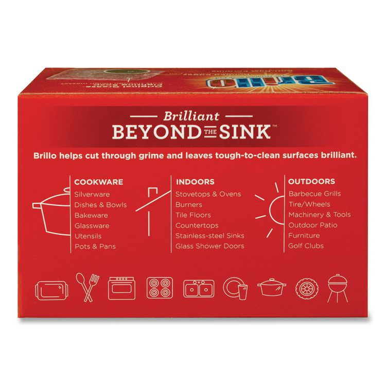 ARMALY BRANDS Steel Wool Soap Pads, 2.5 x 3, Gray/Pink, 4 Pads/Box, 12 Boxes/Carton (AMY53304)