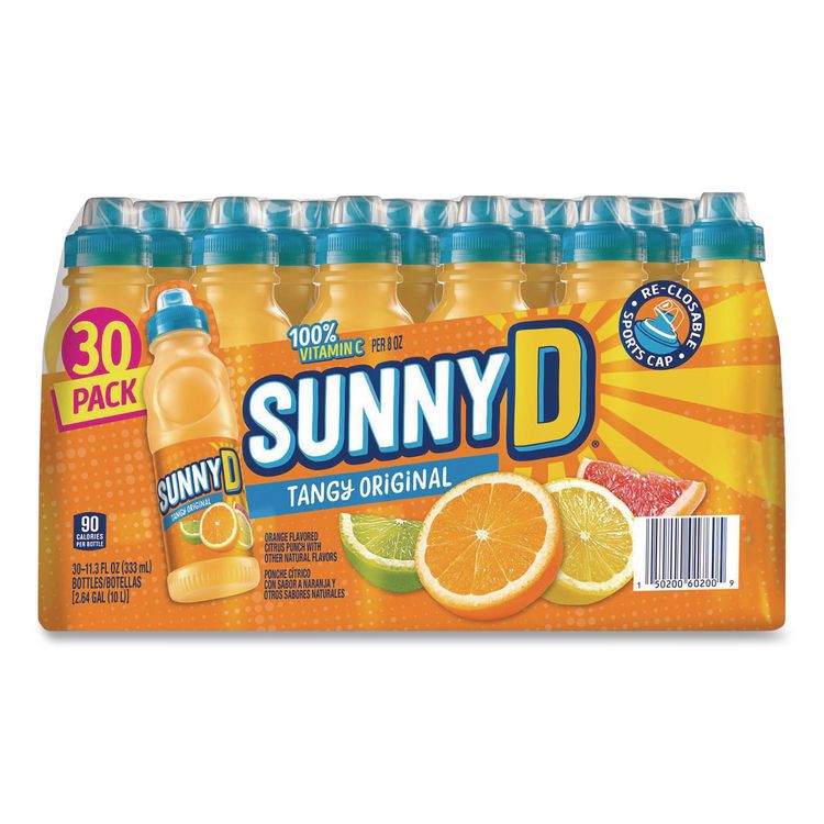SUNNY DELIGHT BEVERAGES CO. Tangy Original Sport Bottle, Orange, 11.3 oz Bottle, 30/Carton (GRR22002659)