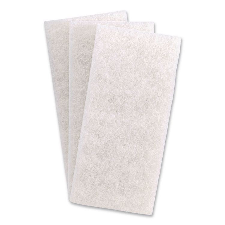 BOARDWALK Fine Grade Utility Pad, 4.62 x 10, White, 10/Carton (BWK401B)