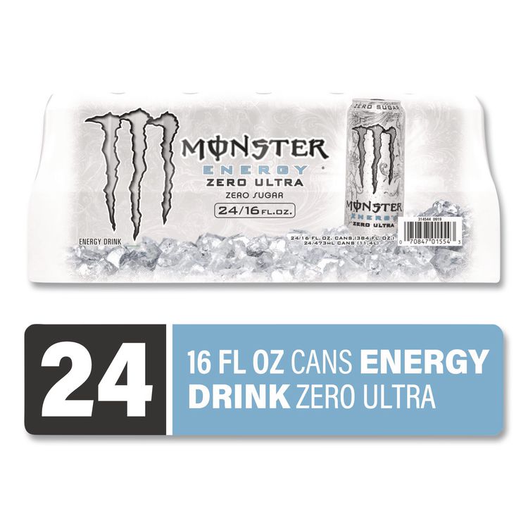 MONSTER BEVERAGE CORPORATION Ultra Zero, Original, 16 oz Bottle, 24/Carton (GRR22002677)