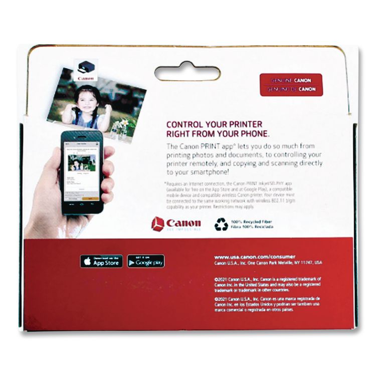 CANON USA, . 6497B004 (PGI-250/CLI-251) Ink/Paper Combo, Black/Cyan/Magenta/Yellow (CNM6497B004)