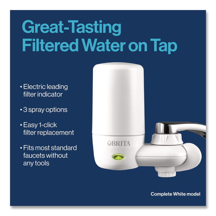 CLOROX SALES CO. On Tap Faucet Water Filter System Replacement Filters, Faucet Filter, White (CLO36309EA)