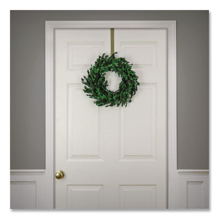 NATIONAL TREE COMPANY Spring Boxwood Wreath, 18" x 18" x 3.93", Green (NTTEG79MH187181)