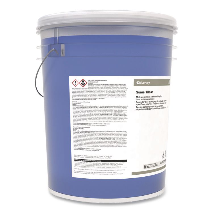 DIVERSEY Suma Klear Rinse Aid, Liquid, 5 gal (DVS957271100)