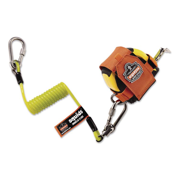 ERGODYNE CORPORATION Squids 3190 Tape Measure Tethering Kit, 2 lb Max Working Capacity, 6.5" to 48" Long, Lime/Black (EGO19660)