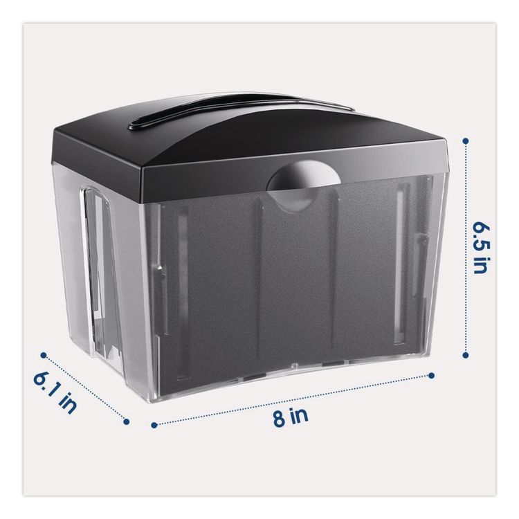 MORCON Valay Table Top Napkin Dispenser, 6 x 6.5 x 8, Black (MORNT222)