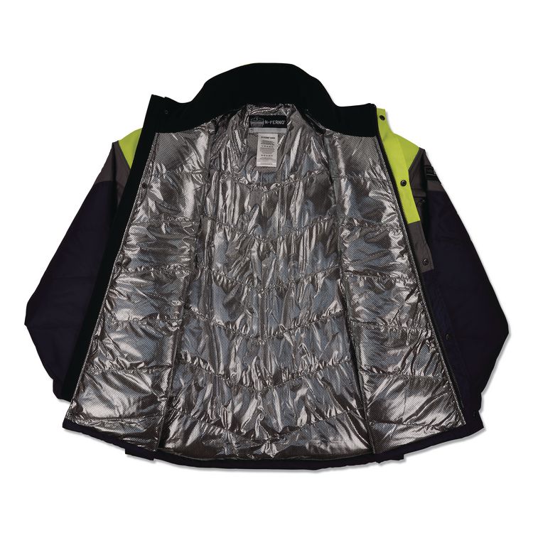 TENACIOUS HOLDINGS, . N-Ferno 6464 Insulated Freezer Jacket with AmpliFIRE Heat Reflective Lining, 5X-Large, Navy (EGO41139)