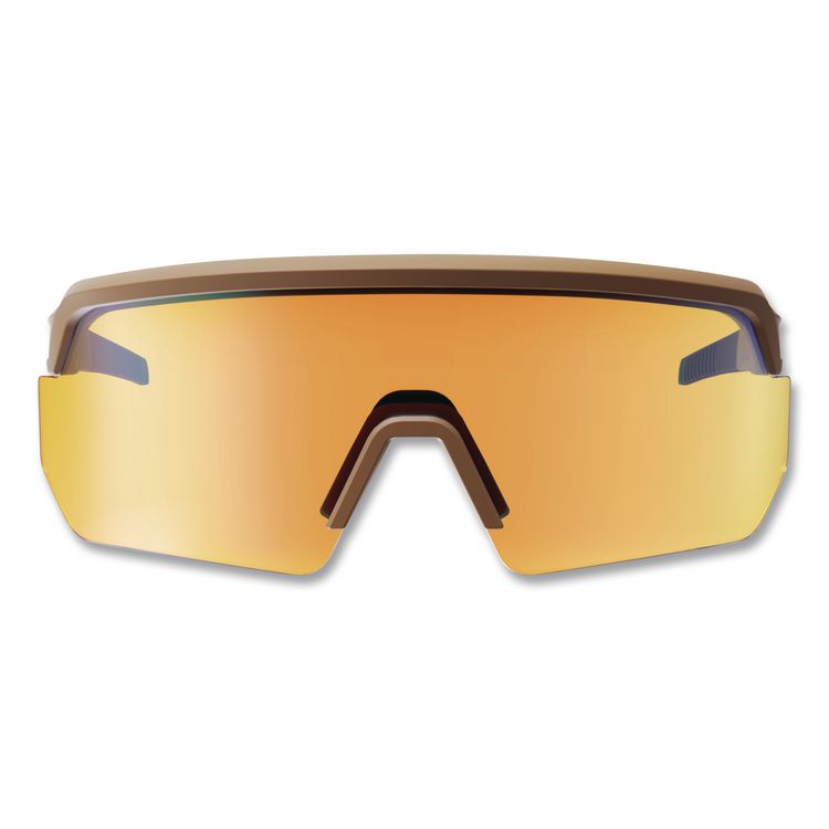 TENACIOUS HOLDINGS, . Skullerz AEGIR Color Enhancing Safety Glasses, Matte Desert Half Frame, Mirrored High Contrast Yellow Single Lens (EGO55212)