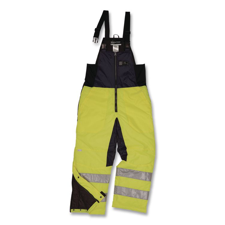 TENACIOUS HOLDINGS, . N-Ferno 6479 Hi-Vis Freezer Bib Overalls, Large, Lime (EGO41284)