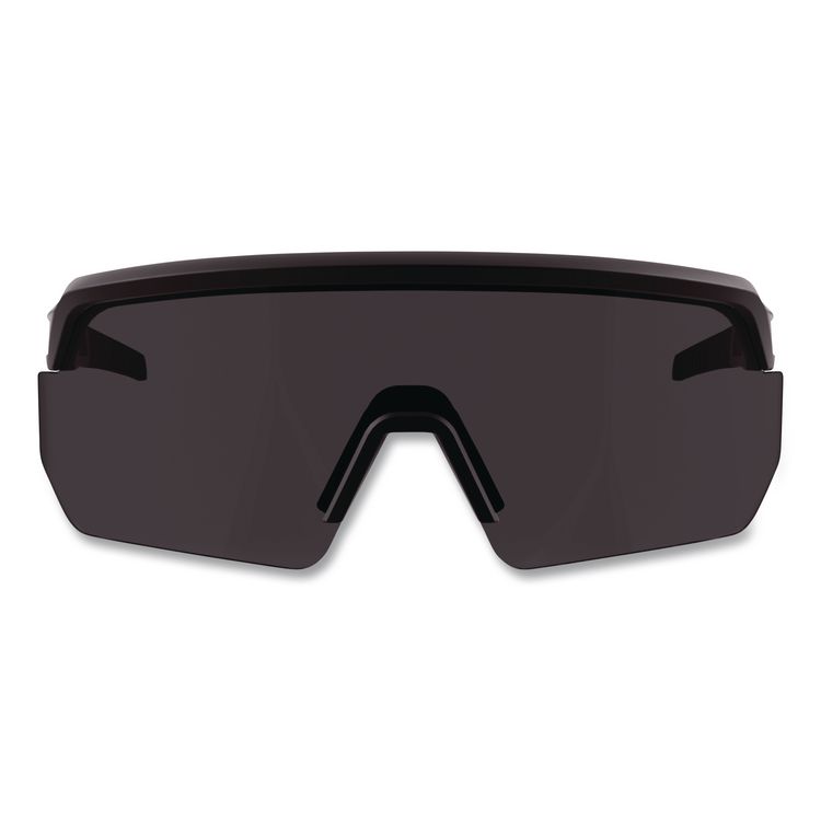 TENACIOUS HOLDINGS, . Skullerz AEGIR Color Enhancing Anti-Scratch Anti-Fog Safety Glasses, Matte Black Half Frame, High Contrast Smoke Single Lens (EGO55221)