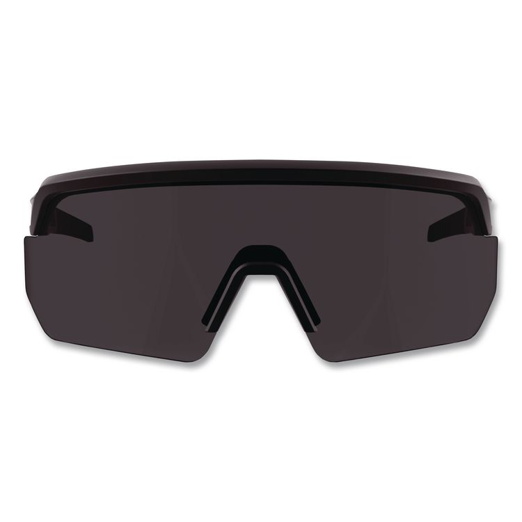 TENACIOUS HOLDINGS, . Skullerz AEGIR Color Enhancing Safety Glasses, Matte Black Half Frame, High Contrast Smoke Shade 2 VLT Single Lens (EGO55201)
