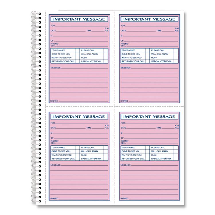CARDINAL BRANDS . Important Message Book, Two-Part Carbonless, 4 Forms/Sheet, 400 Forms Total (ABFSC1187D)