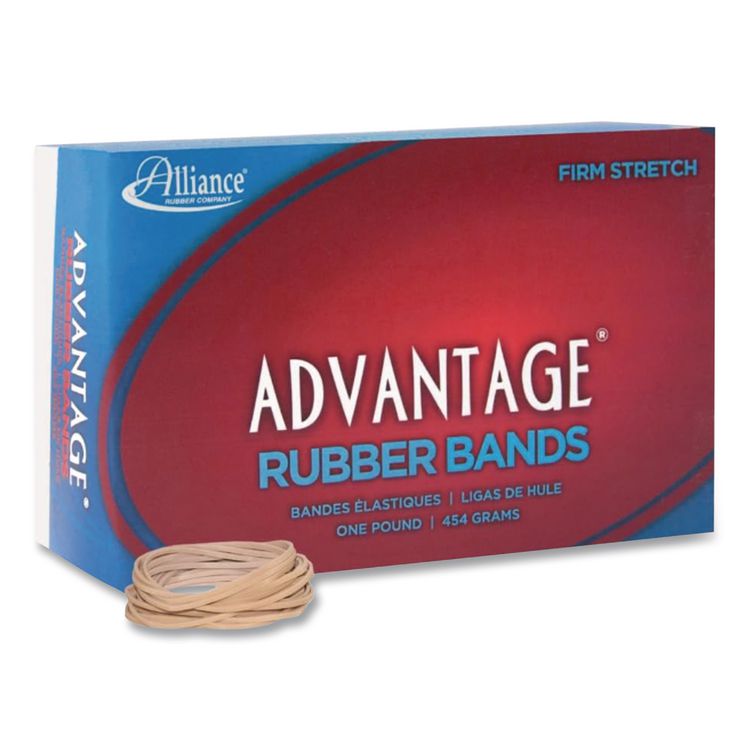 ALLIANCE RUBBER Advantage Multi-Purpose Rubber Band, Size 14, Natural Crepe, 1 lb Box, 2,250/Box (ALL26145)