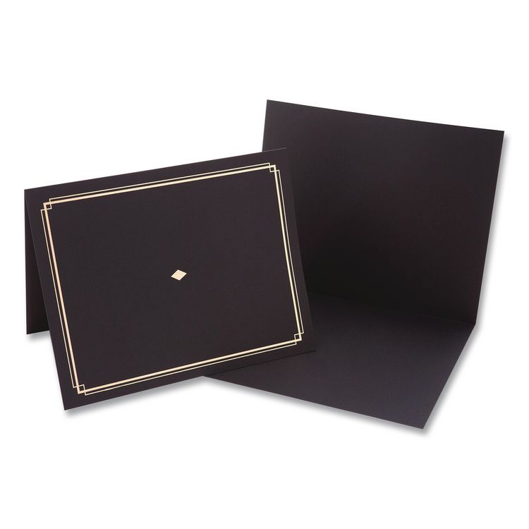 GARTNER STUDIOS Certificate Holders 9.5 x 12, Black/Gold, 6/Pack (GTE35003)