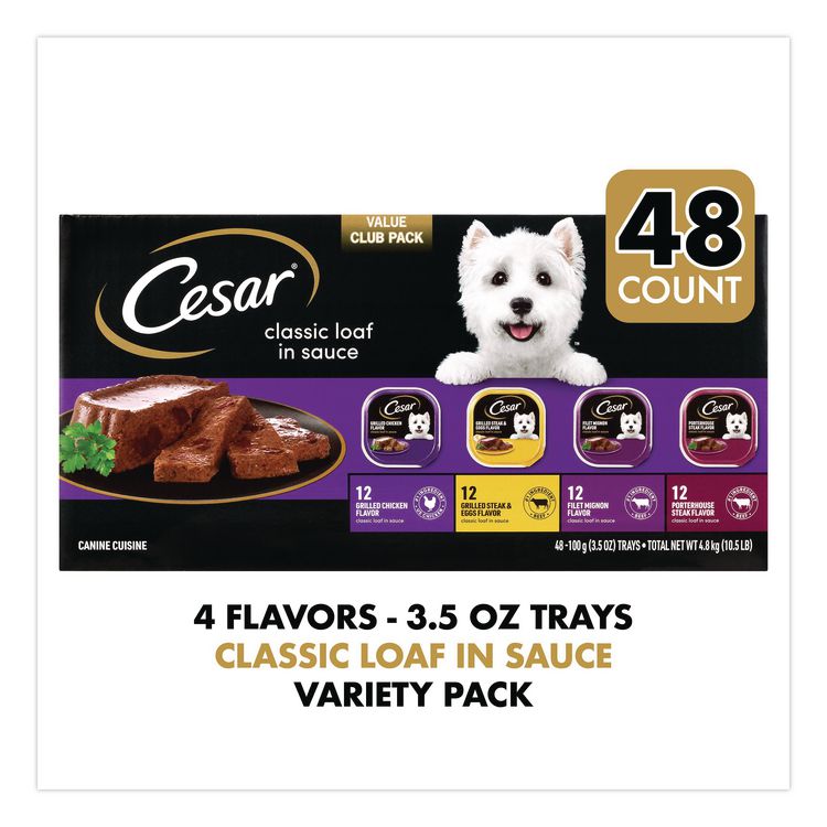 MARS, . Classic Wet Dog Food Variety, Assorted Flavors, 3.5 oz Tray, 48/Carton (GRR22002663)