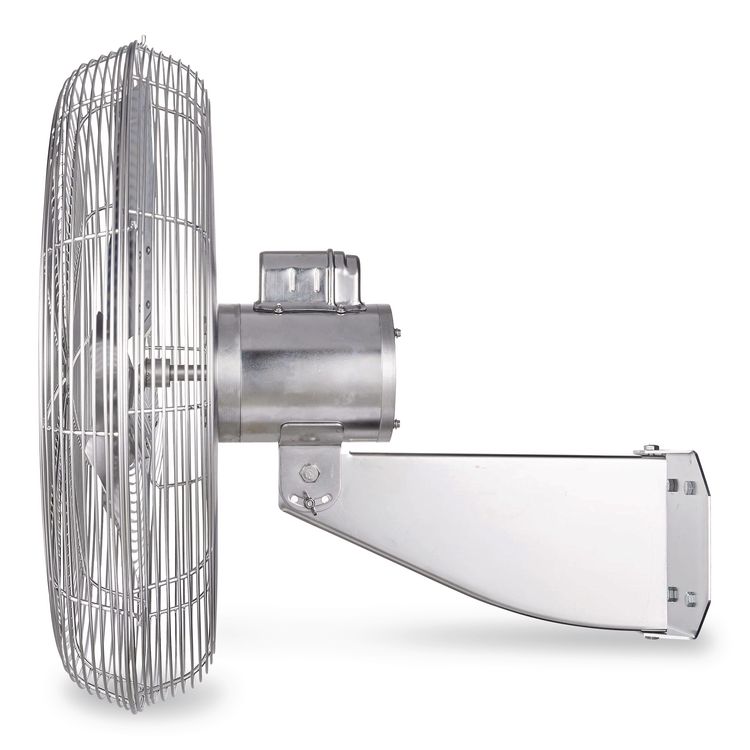 GLOBAL INDUSTRIAL Washdown Wall Mount Fan, 24", 1 Speed, Silver (GBE293018)