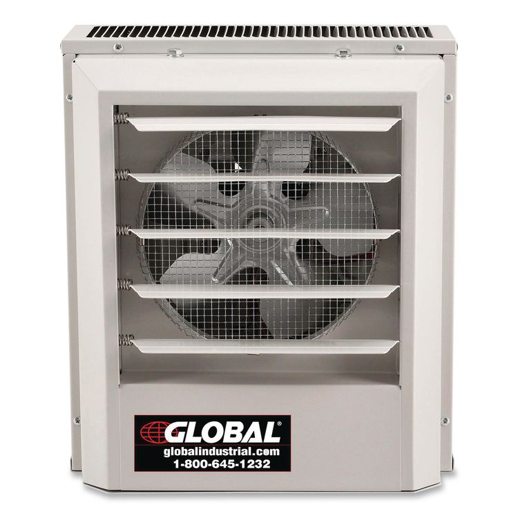 GLOBAL INDUSTRIAL Unit Heater, Horizontal or Vertical Downflow, 5,000 W, 14.13 x 8.5 x 16, White (GBE246725)