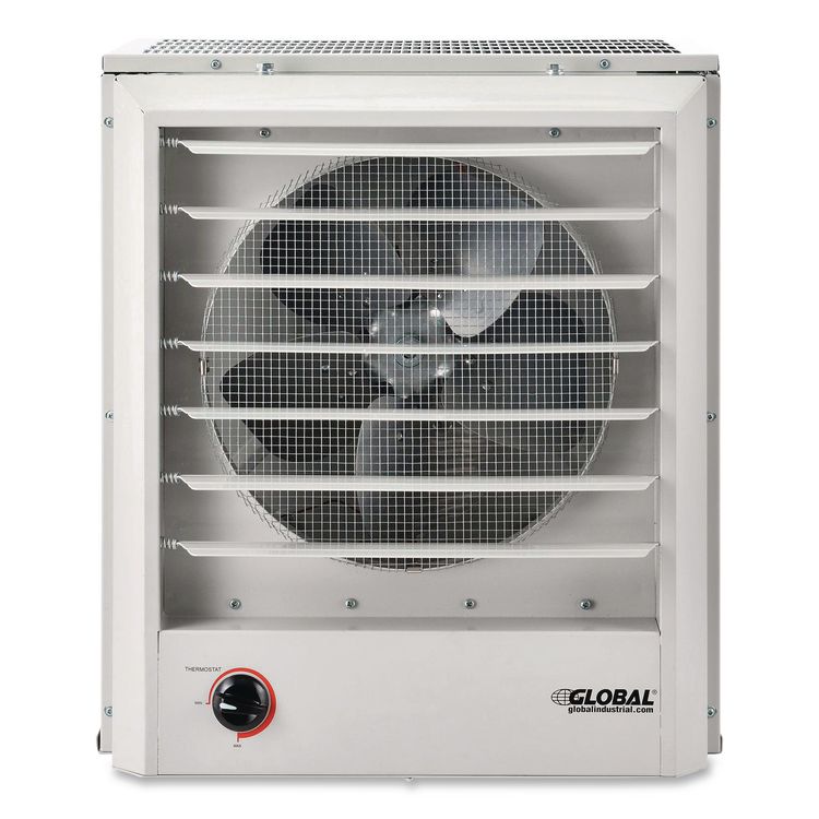 GLOBAL INDUSTRIAL Unit Heater, Horizontal or Vertical Downflow, 20,000 W, 19 x 13.75 x 21.44, White (GBE246727)
