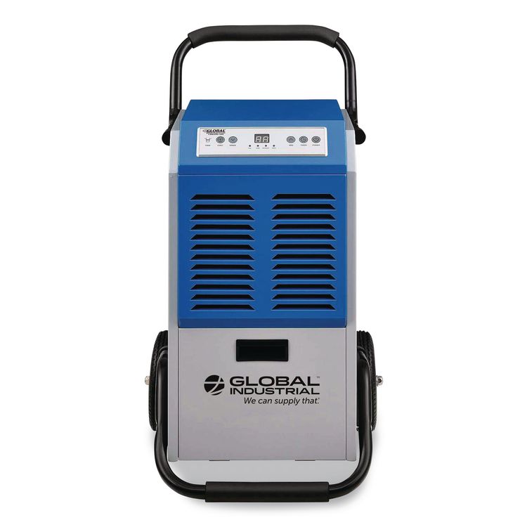 GLOBAL INDUSTRIAL Commercial Dehumidifier with Humidistat, 70 pt Tank Capacity, 17 x 20.31 x 32.5, Gray (GBE246687)