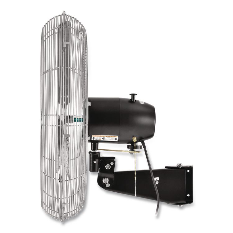 GLOBAL INDUSTRIAL Deluxe Oscillating Wall Mount Fan, 24", 3 Speeds, Silver (GBE258321)