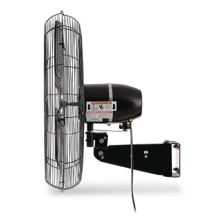 GLOBAL INDUSTRIAL 2-Speed Oscillating Outdoor Rated Wall Mount Fan, 24", Black (GBE292450)