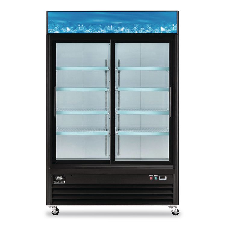 GLOBAL INDUSTRIAL Nexel Merchandiser Refrigerator, 45 cu ft, Black (GBE243006)