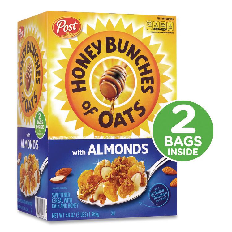 POST HOLDINGS Honey Bunches of Oats with Almonds, 2 Bags/Box, 48 oz Box (GRR22002622)